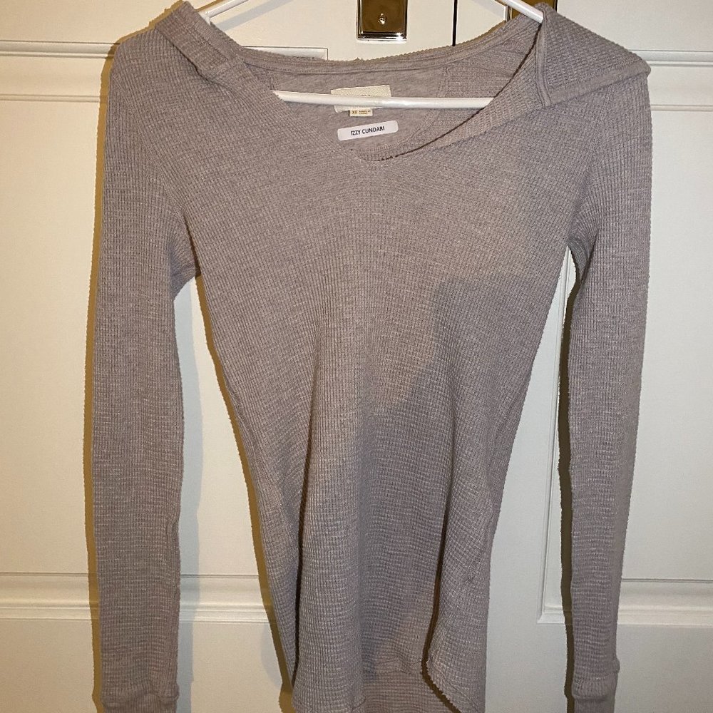 Waffle Grey Long Sleeve with Hood